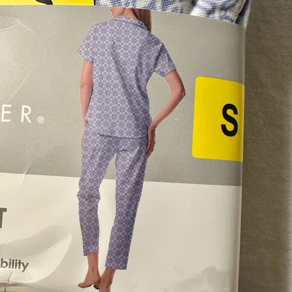 New Karen Neuburger Women's 2-Piece Natural Stretch Pajama Set Size S Blue Soft - Picture 9 of 11